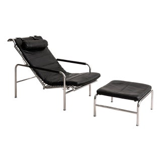 Genni Chair in Leather and Chrome by Gabriele Mucchi for Zanotta, 1970s For Sale