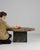 1970s Octagonal Brutalist Slate Stone Table With Iron Base For Sale - Image 5 of 11