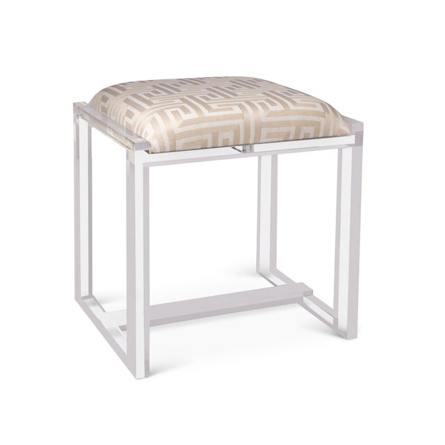 Glencoe Paros Greek Key Lucite Bench For Sale In Chicago - Image 6 of 6