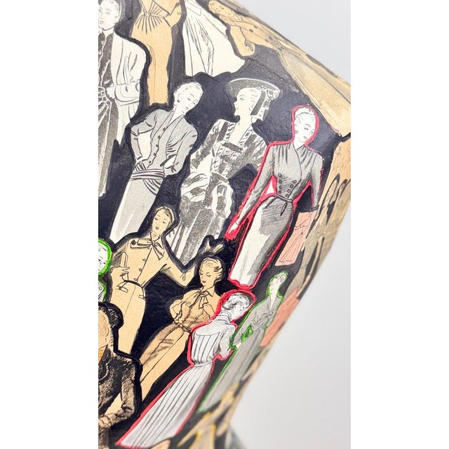 Wooden Mannequin Bust with Fashion Collages, Paris, 1970s For Sale - Image 13 of 18