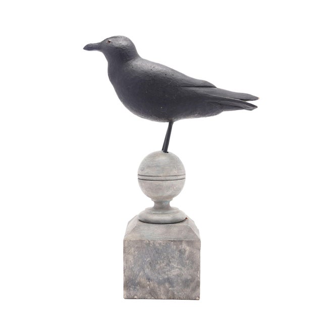 Early 20th Century American Carved & Painted Confidence Crow Decoy, C. 1900-25 For Sale - Image 5 of 11