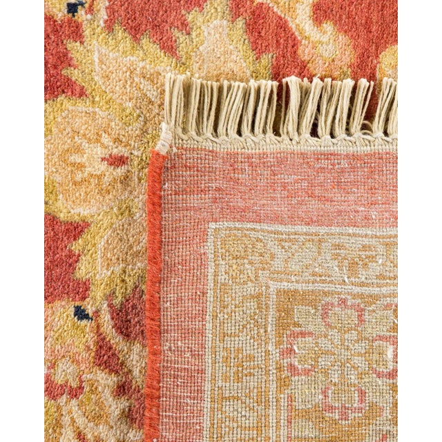 2000 - 2009 Mogul, One-of-a-Kind Hand-Knotted Area Rug in Orange, 8' 1" x 9' 10" For Sale - Image 5 of 8