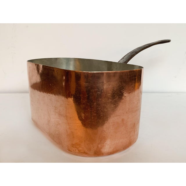 Late 20th Century Vintage Rectangular French Copper Pot # 2 For Sale - Image 5 of 13
