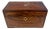 19th Century Anglo Indian Rosewood Tea Caddy With Brass Inlay For Sale