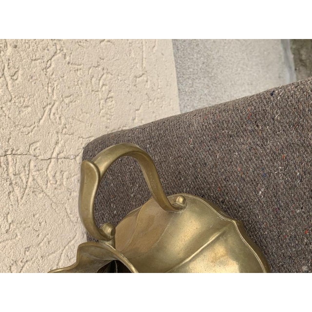 1950s Vintage Gold Brass Jug For Sale - Image 5 of 6