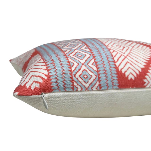 Modern Austin Lumbar Pillow Cover in Coral, 12x20 Pillow For Sale - Image 3 of 3