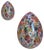 Small Murano Style Glass Egg Table Lamps by Simoeng, Set of 2 For Sale