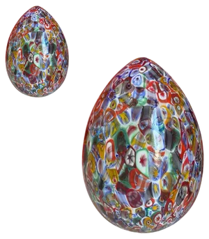 Small Murano Style Glass Egg Table Lamps by Simoeng, Set of 2