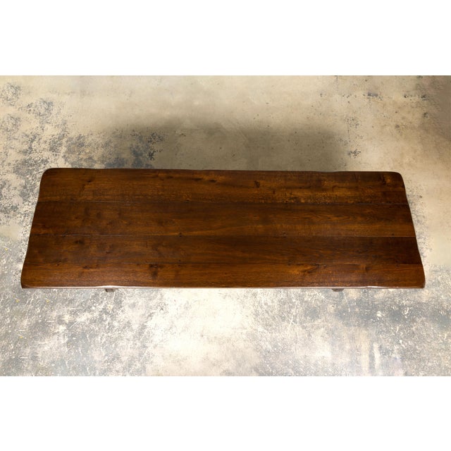Spanish 19th Century Spanish Oak Refectory Table With Monumental Trestle Base For Sale - Image 3 of 18
