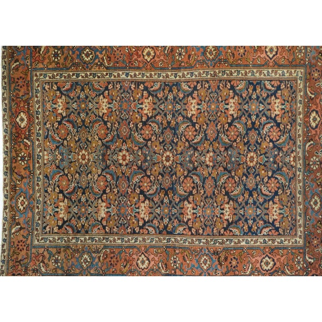 Textile Antique Heriz Serapi Rug 4'9'' x 6'0'' For Sale - Image 7 of 11