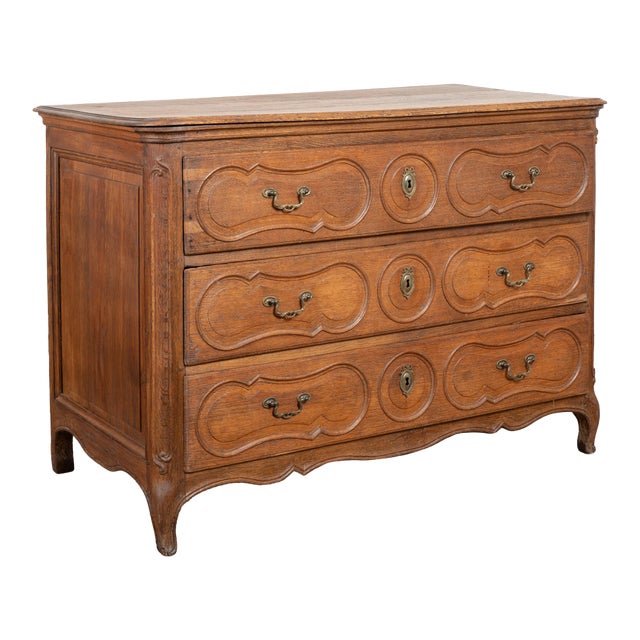 Late 18th Century French Oak Chest of Three Drawers For Sale