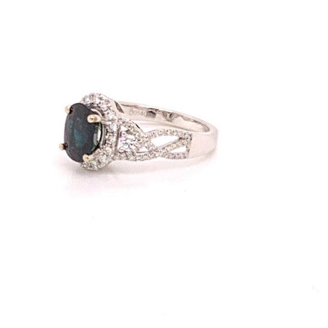 Natural Finely Faceted Quality Sapphire Diamond Ring 6.5 18k Gold 2.62 TCW Women Certified $5,000 219794 This is a Unique...
