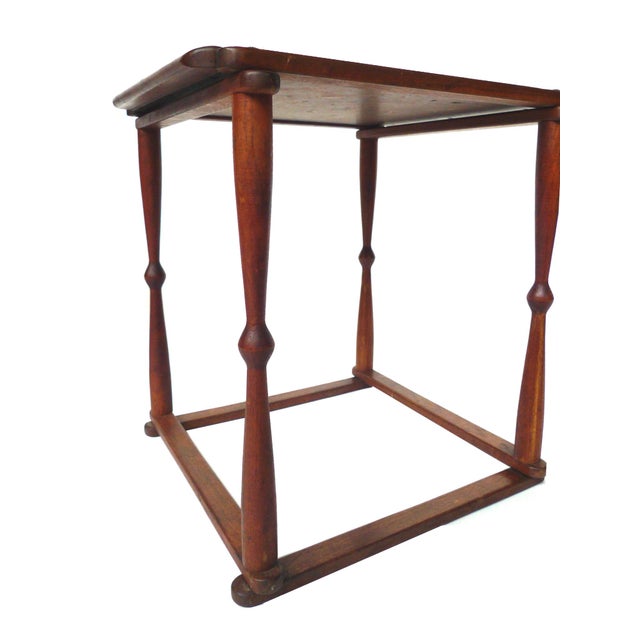 1940s Campaign-Style Collapsible Walnut End Tables - A Pair For Sale In New York - Image 6 of 18