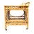 Chippendale Fiddle Leaf Rattan Bar Cart For Sale - Image 3 of 8