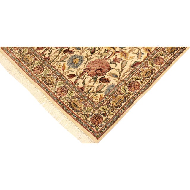 Shabby Chic Shabby Chic Pak-Persian Beige/Pink Wool Rug - 4'0'' X 5'10'' For Sale - Image 3 of 9