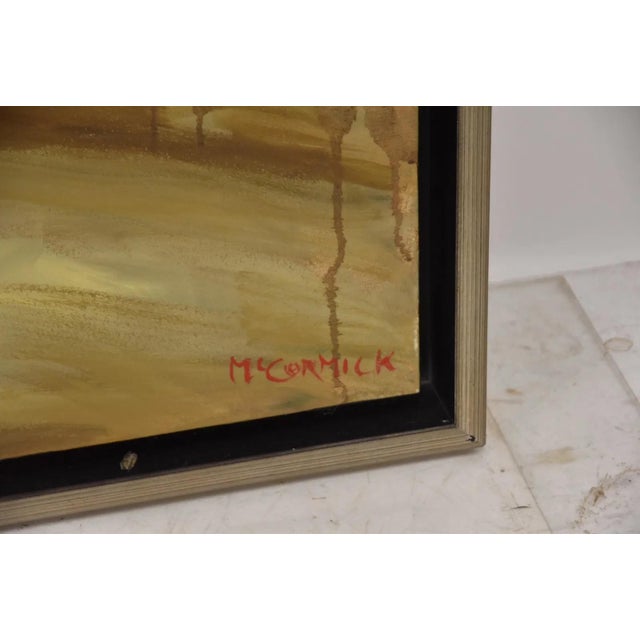 Tan Late 20th Century Harry McCormick , Oil on Canvas Beach Scene, Framed For Sale - Image 8 of 9