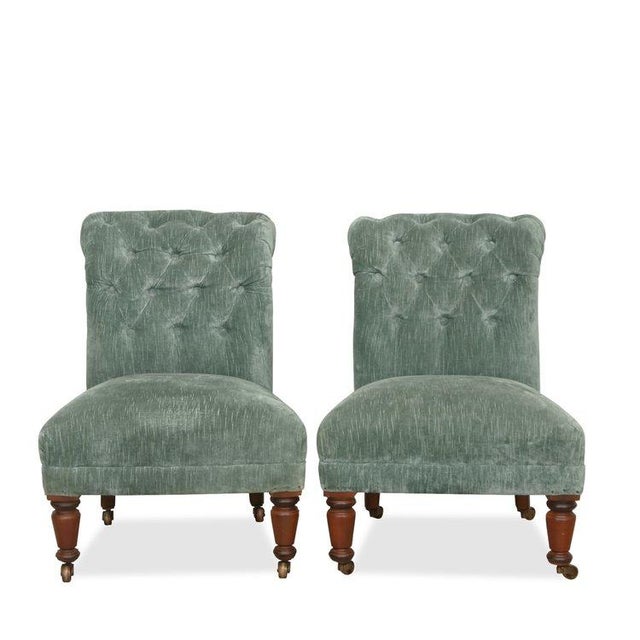 Introducing the elegant Pair of John Derian Petal Chairs from Cisco Home. These chairs feature a luxurious, tufted...