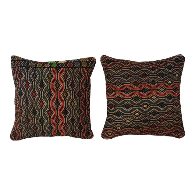 Turkish Kilim Pillow Cover - A Pair For Sale
