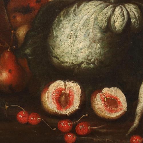 Still Life with Fruit, 1700s, Oil on Canvas, Framed For Sale - Image 5 of 11