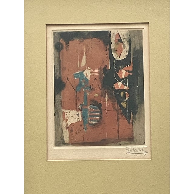Mid 20th Century Johnny Friedlaender, Original Aquatint Etching, Mid 20th Century - Rare Small Format, Signed For Sale - Image 5 of 11