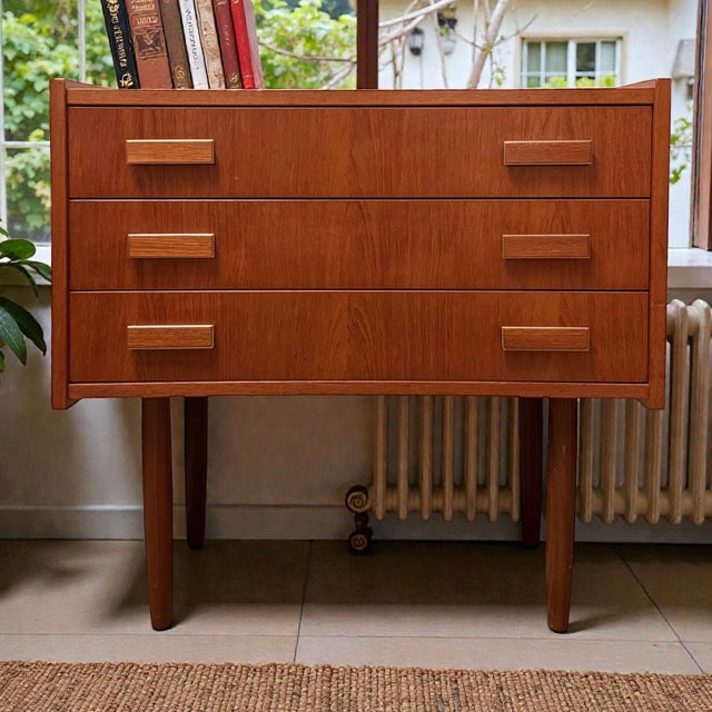 Brown Vintage Teak Chest of Drawers, 1960s For Sale - Image 8 of 9