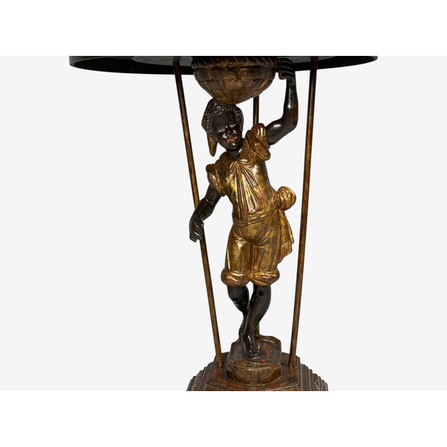 Black 18th/19th C. Italian, Venetian Blackamoor Gueridons, Opposing Figures, Marble For Sale - Image 8 of 18