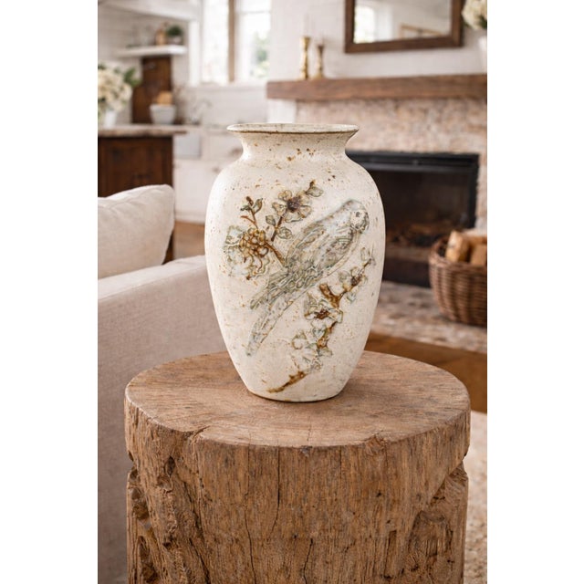 Large 1985 Gus & Leola Gikas Parrot Studio Pottery Vase, Signed American Art Pottery, 11.5″ For Sale - Image 11 of 11