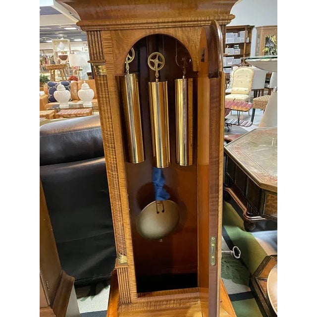 Brown Heritage Heirloom Nautical Grandfather Clock 85" For Sale - Image 8 of 9