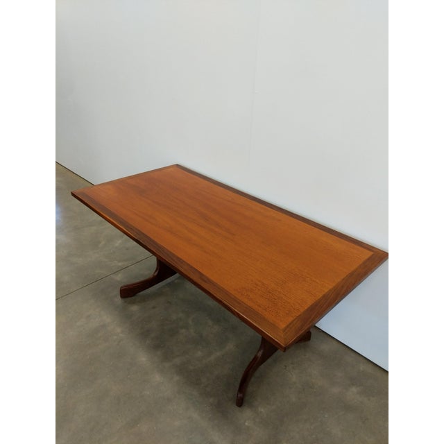 Wood Vintage Mid Century Modern Teak Dining Table Attributed to G Plan For Sale - Image 7 of 9