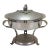 Vintage Hammered Aluminum Chafing Dish Server W/ Pyrex Glass Insert Dogwood Legs For Sale