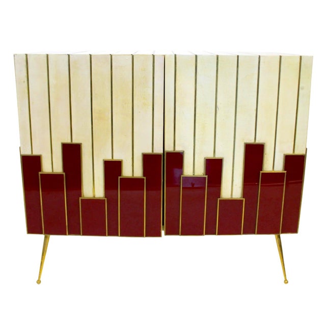 Mid-20th Century Modern / Art Deco Style Italian Painted Server Cabinet For Sale - Image 9 of 9