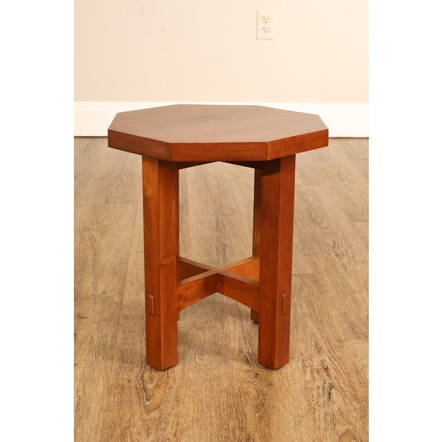 Stickley Mission Collection Cherry Octagonal Tabouret For Sale - Image 14 of 18