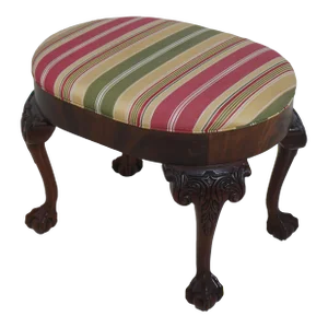 Southwood Ball & Claw Mahogany Ottoman or Stool