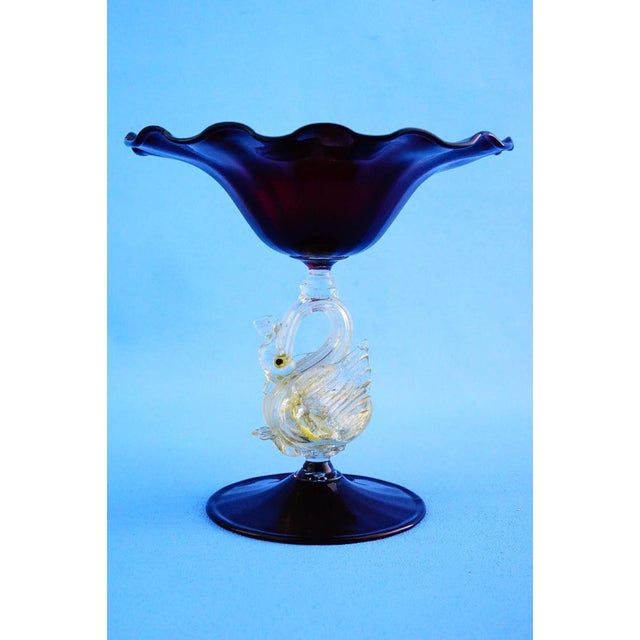 Glass Vintage Tipetto Veneziano Stand in Murano Glass from Salviati & C., 1950s For Sale - Image 7 of 18