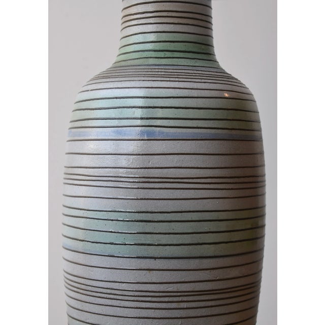 Vintage Large-Scale Glazed Ceramic Bottle Lamp Attributed to Lee Rosen for Design Technics, Circa Mid-20th Century For Sale - Image 11 of 15