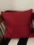 Shabby Chic Vintage Vine Red Brocade Feather Down Pillow For Sale - Image 3 of 4
