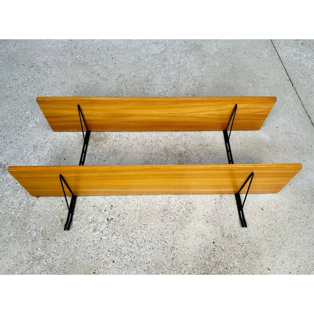 Mid-Century Modern Elm Wall Shelf, Germany, 1960s For Sale - Image 13 of 13