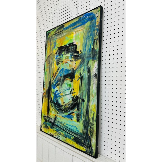 This listing is for a Modern Expressionist Abstract Painting. Featuring a black frame, original expressionist style...
