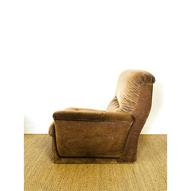 Vintage Modular Velvet Sofas and Armchairs, 1960s, Set of 6 For Sale - Image 17 of 18