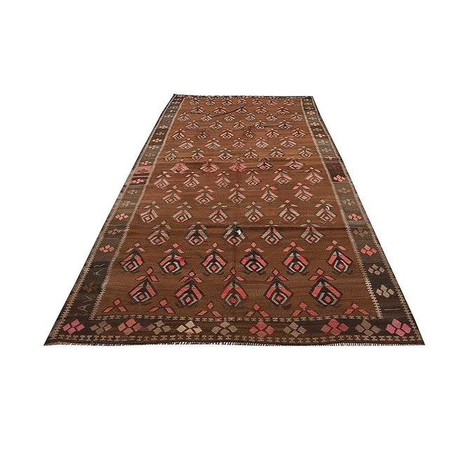 Vintage Handwoven decorative kilim rug from Kars region of Turkey.Approximately 50-60 years old. In very good condition.