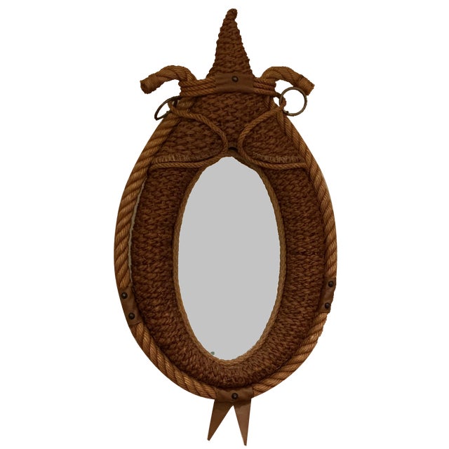 Wall Mirror attributed to Audoux Et Minet For Sale