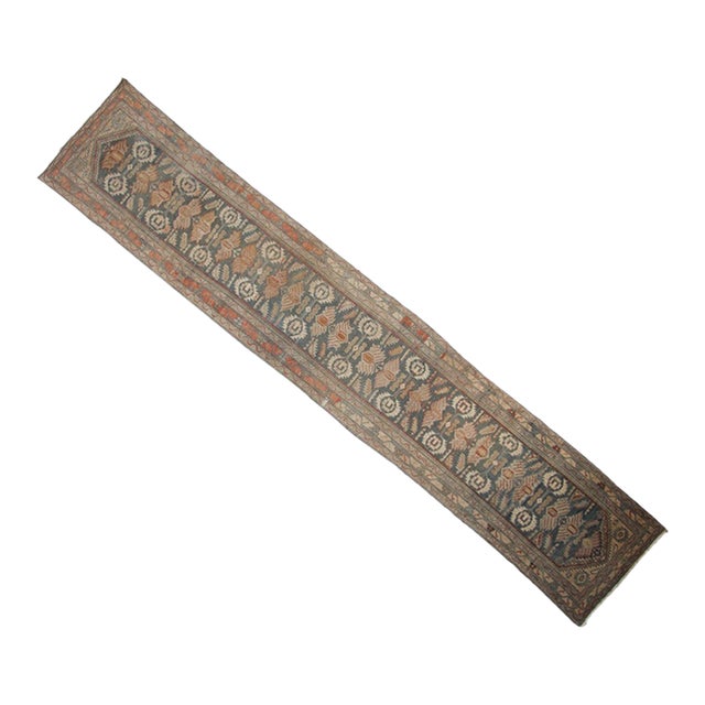 Vintage Distressed Malayer Rug Runner - 3'1" x 15'11" For Sale