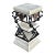 Faux Stone Plant Stand Side Table 3 Tier Vintage Neoclassical Metal 25" For Sale