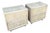 Boho Chic Cream Washed Rattan Nighstands - A Pair For Sale