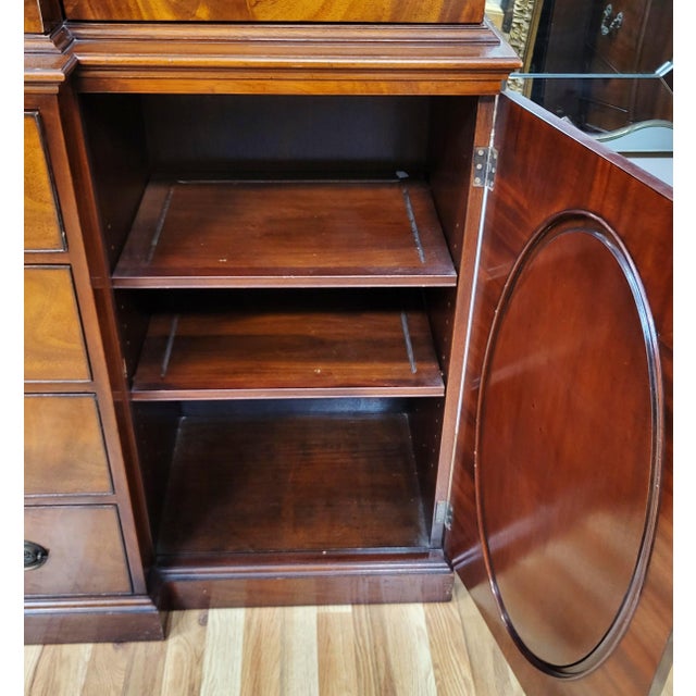 Wood Vintage American Fitted Desk Interior Bookcase Breakfront For Sale - Image 7 of 9