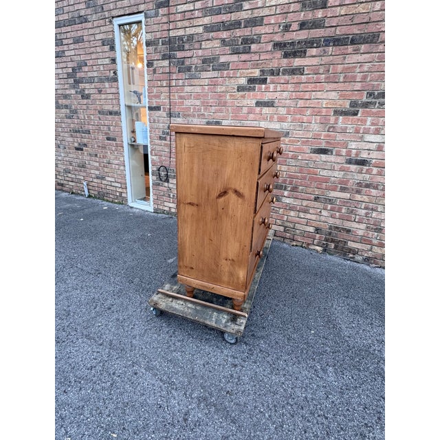 Tan 19th Century English Pine Chest of Drawers For Sale - Image 8 of 13