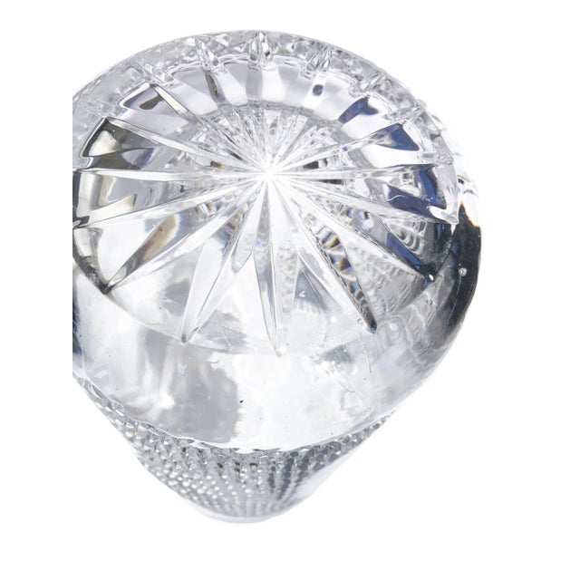 Transparent 1990s Grand Heirloom Extra Large Hand-Cut Crystal Statement Vase For Sale - Image 8 of 8