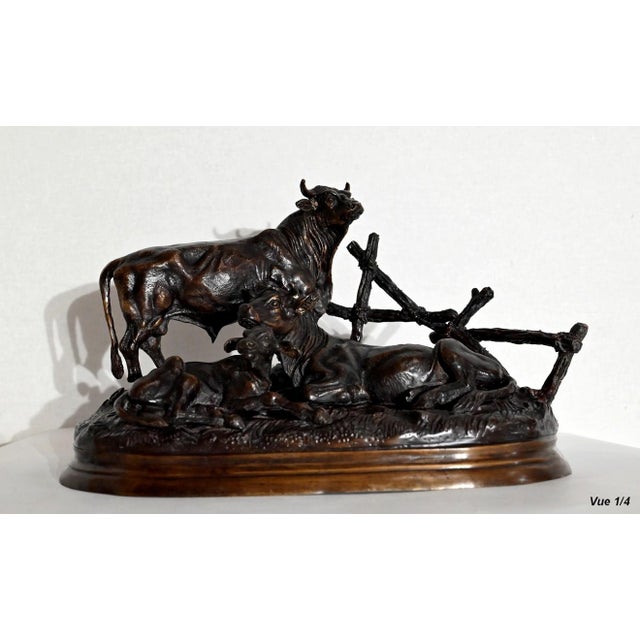 Jules Moigniez, Cows, Early 20th Century, Bronze For Sale - Image 4 of 18