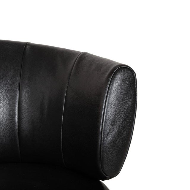 Black Set of Model 684 Lounge Chair and Ottoman in Black Leather from Rolf Benz For Sale - Image 8 of 17