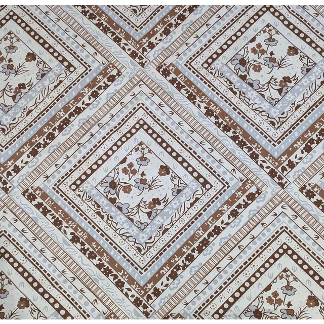 Mid-Century Modern Vintage 1970's Schumacher X Vera Neumann "Bandana" Cotton Fabric- 3.75 Yds For Sale - Image 3 of 8